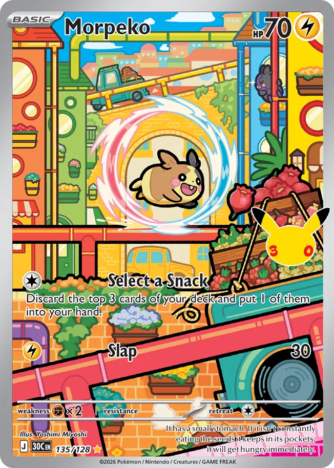 Morpeko - 135/128 - Mega Evolution: 30th Celebration (30C) Pokémon card