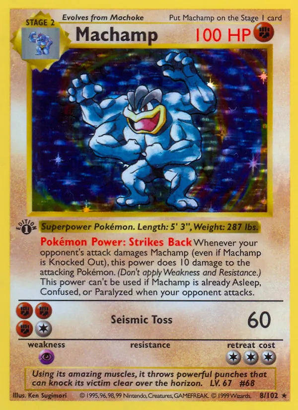Machamp - 8/102 - Base Set (base1) (Unlimited Holo)