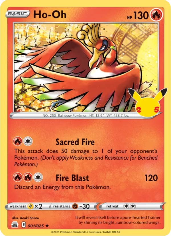Ho-Oh - 1/25 - Celebrations (cel25) (Holo)