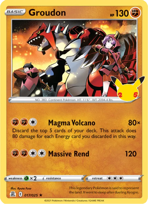Groudon - 17/25 - Celebrations (cel25) (Holo)
