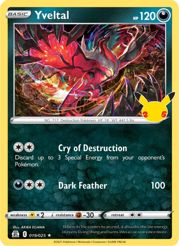 Yveltal - 19/25 - Celebrations (cel25) (Holo)