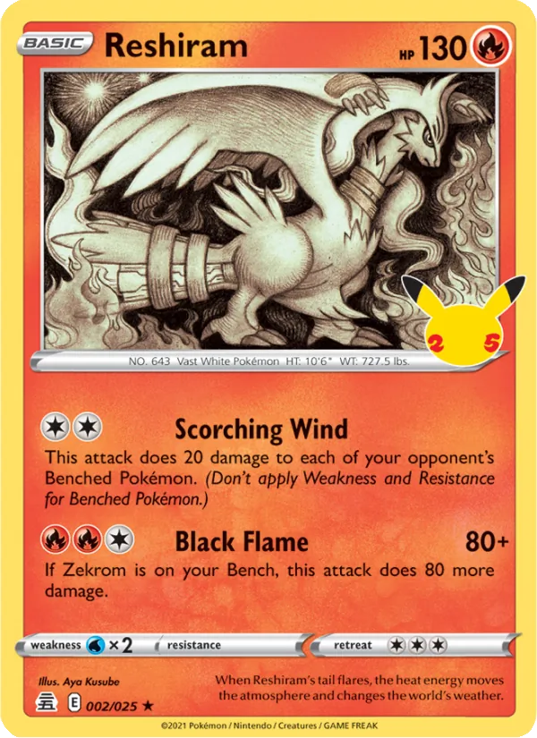 Reshiram - 2/25 - Celebrations (cel25) (Holo)