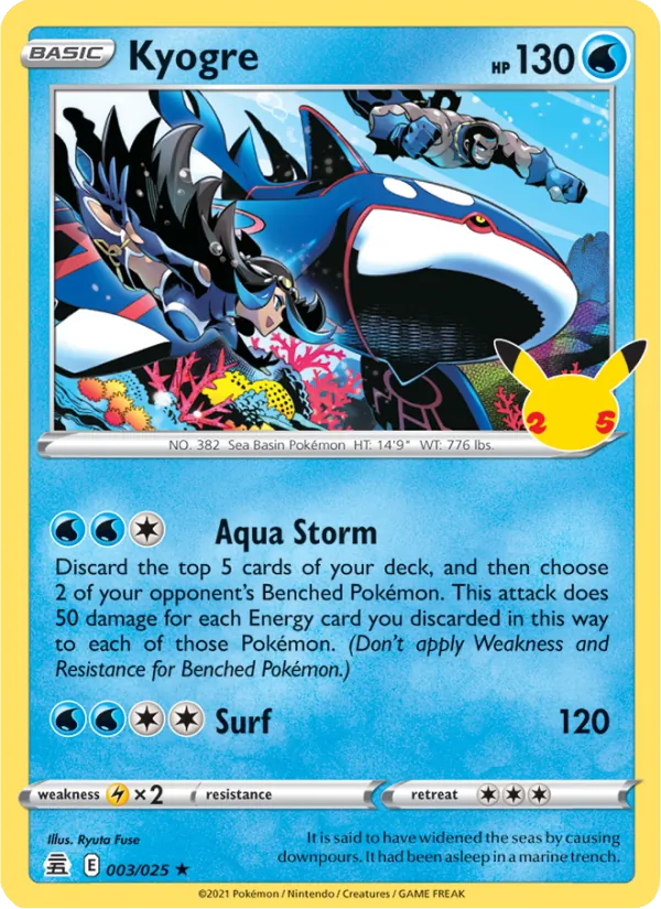 Kyogre - 3/25 - Celebrations (cel25) (Holo)
