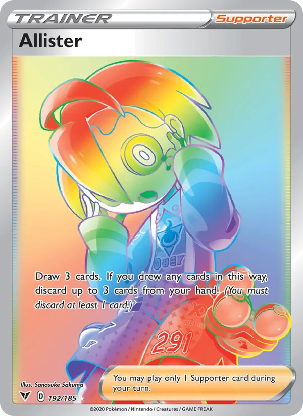 Allister - 192/185 - Vivid Voltage (swsh4) (Rainbow Holo)